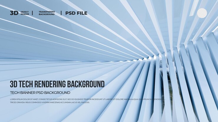 PSD 3d рендеринг абстрактных линейных шагов лестница технология баннерный фон psd