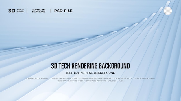 3D レンダリング アブストラクト ライン ステップ レイダー テクノロジー バナー バックグラウンド PSD