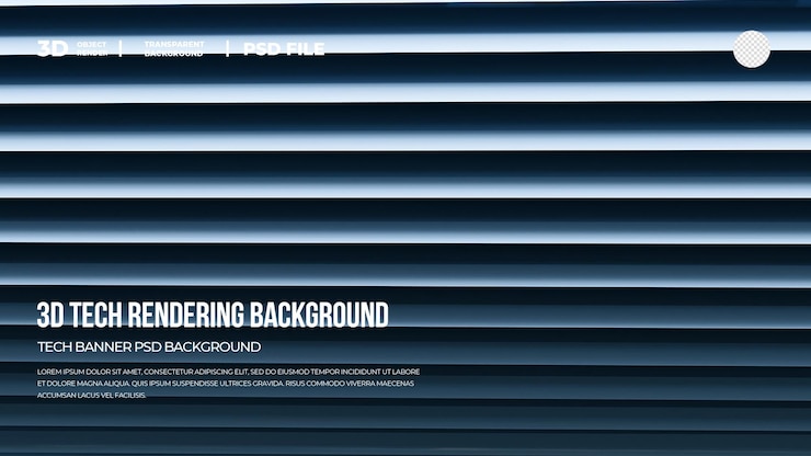 PSD 3d render abstract line step ladder technology banner background psd