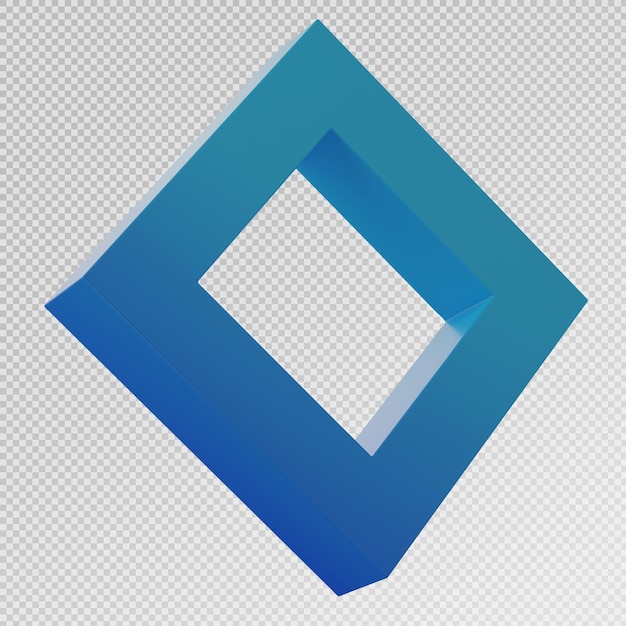 PSD 3d render of abstract shape icon