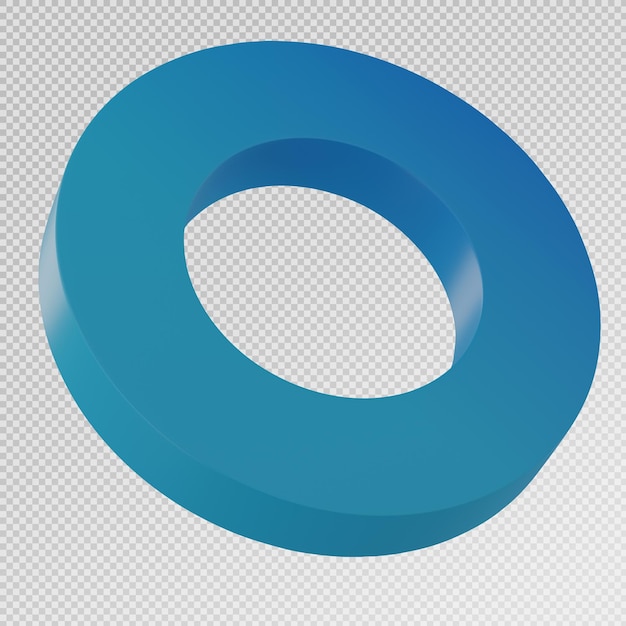 PSD 3d render of abstract shape icon