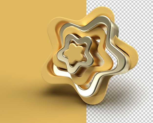 3d render abstract sta file psd trasparente.