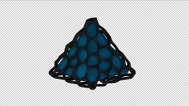 PSD 3d render abstractie blauw figuur