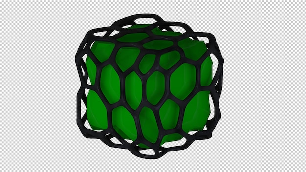PSD 3d render abstractie groen figuur