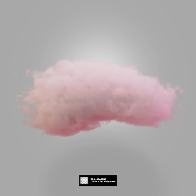 PSD 3d render aesthetic pink cloud