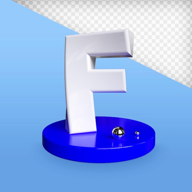 PSD 3d render alphabet premium