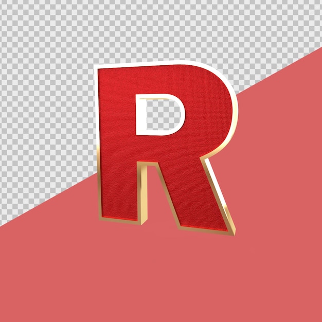 Alfabeto di rendering 3d r