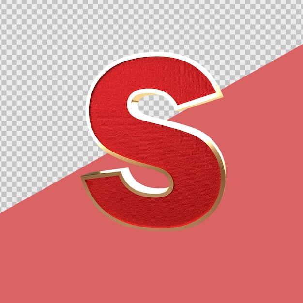 PSD alfabeto di rendering 3d s