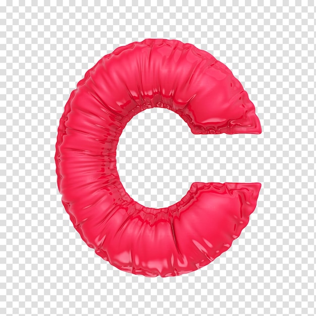 3d render alphabet transparent