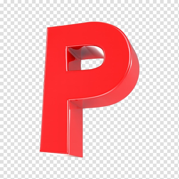 3d render alphabet