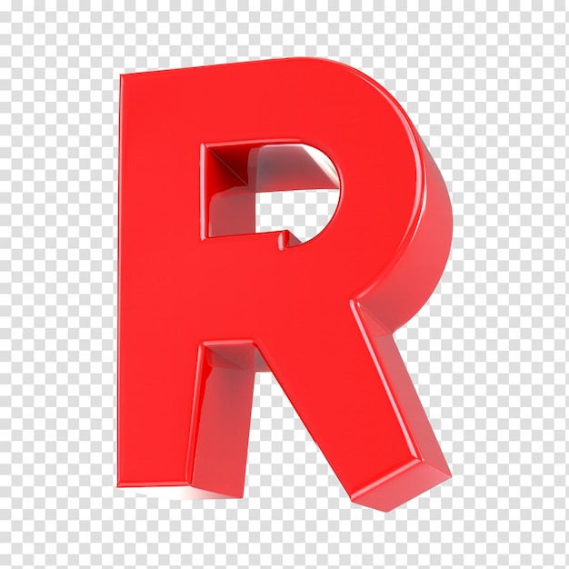 PSD 3d render alphabet