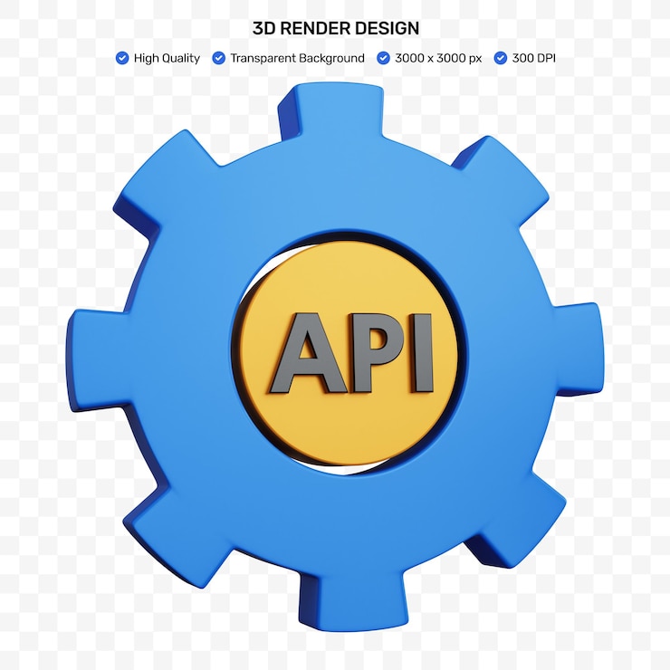 PSD 3d render api ayarları mavi izole