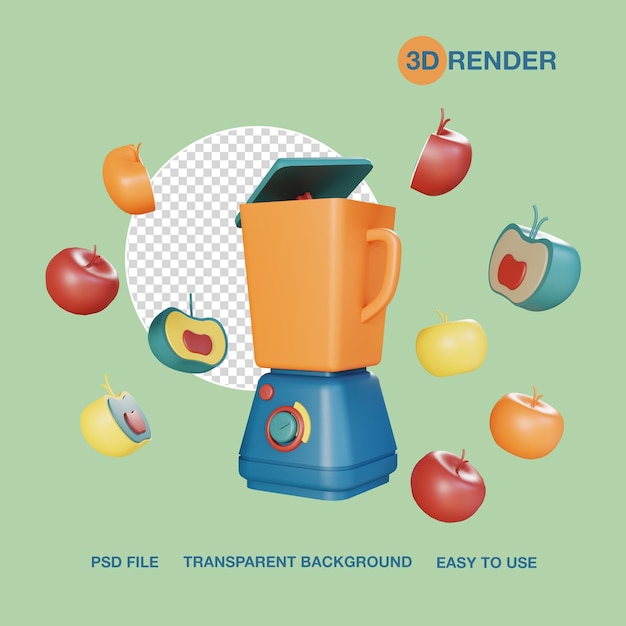 PSD 3d render apliance blender psd