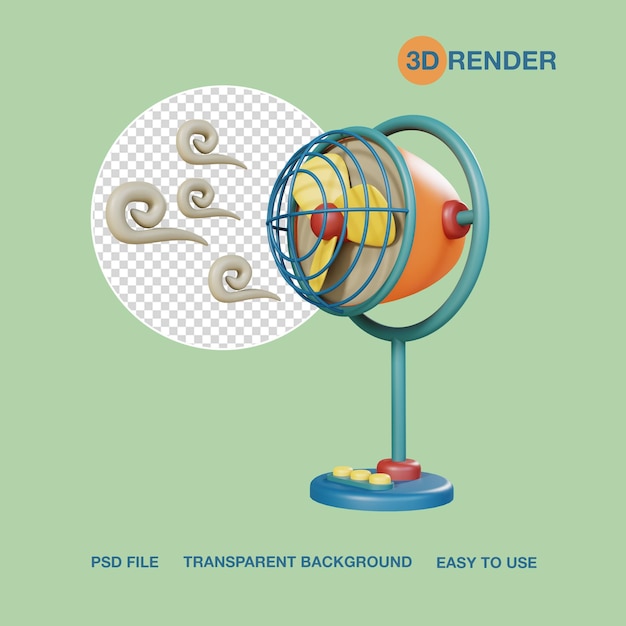 3d render appliance fan psd