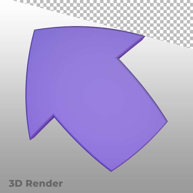 PSD 3d render arrow symbol ui icon