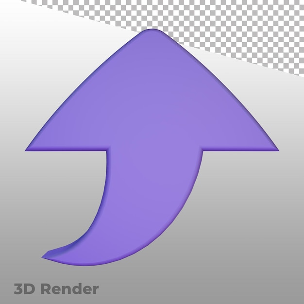 3D 渲染箭头符号 UI 图标