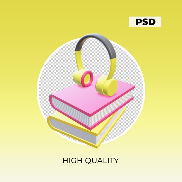 PSD 3d render audioboek