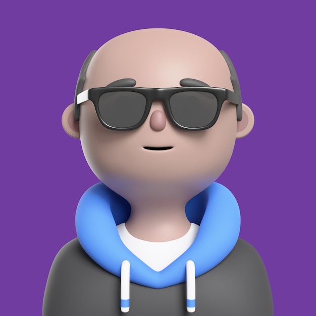 Rendering 3D del personaggio dell'avatar