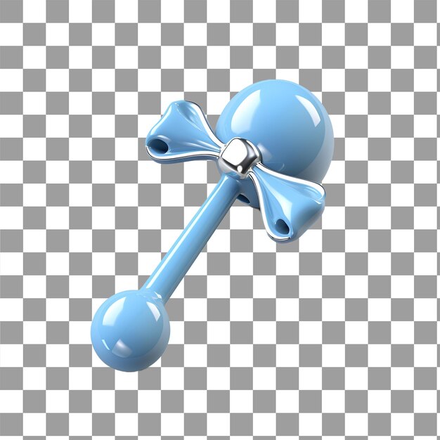 PSD 3d render baby rattle zabawka