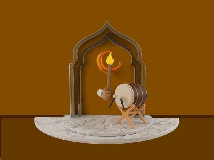 PSD 3d render background and podium