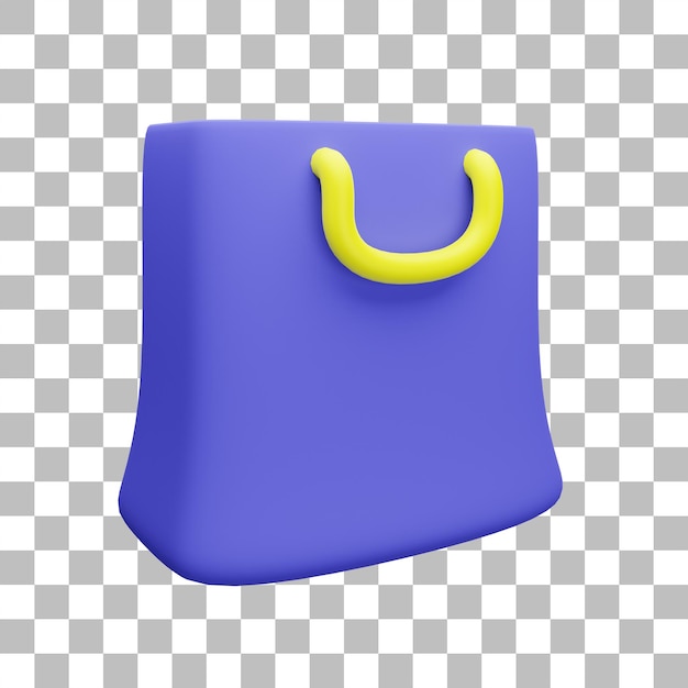 3D Render Bag Simple Object illustratie