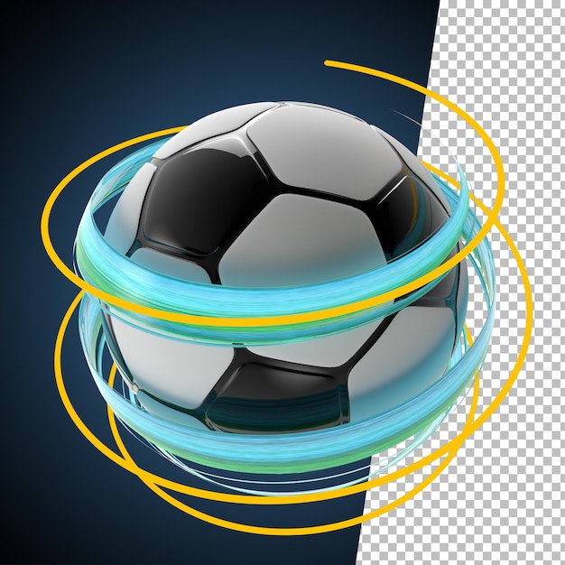 3d render ball splash paint football soccer