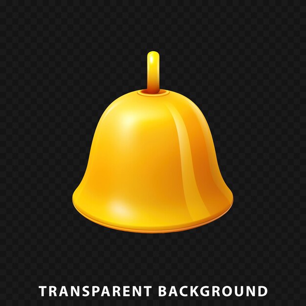 PSD 3d render bell isolated on transparent background