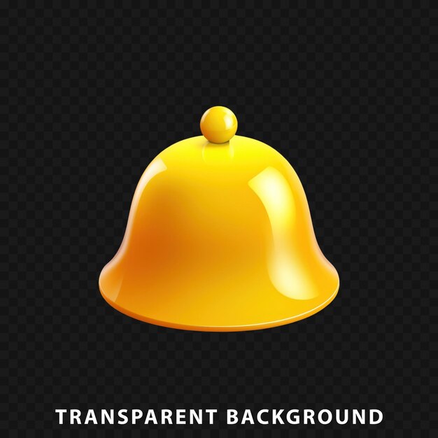 PSD 3d render bell isolated on transparent background