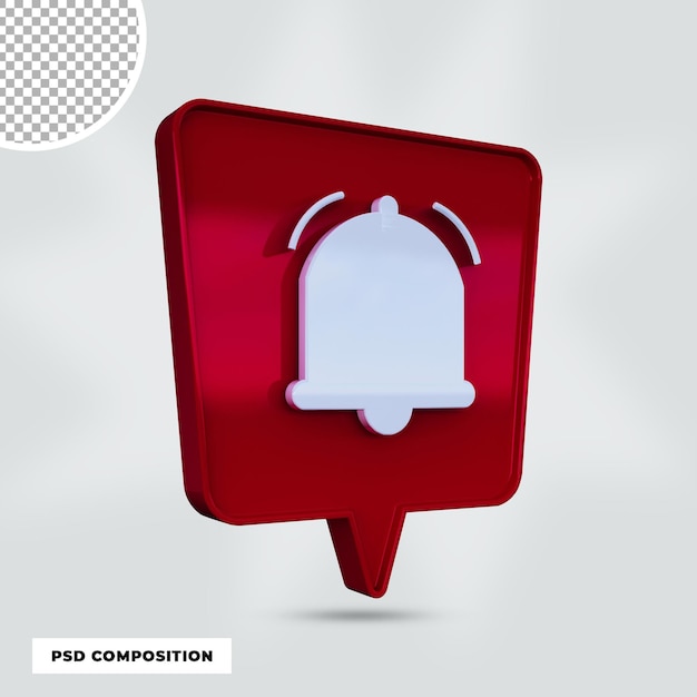 3d render belpictogram geïsoleerd