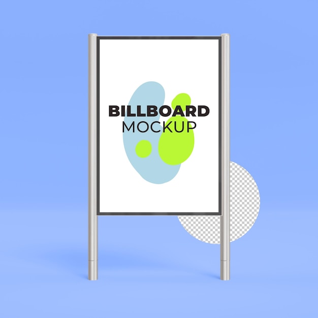 3d render billboard mockup