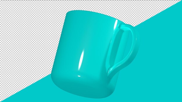 PSD 3d rendering tazza di betulla