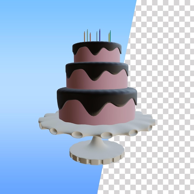 3d рендеринг праздничного торта