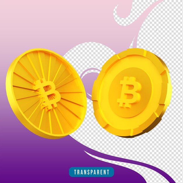 3D render bitcoin