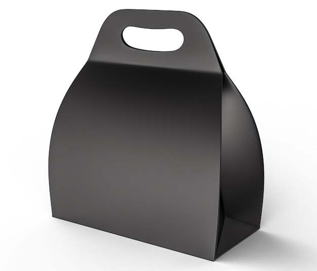 PSD 3d render black cake box