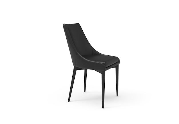 3D Render black dining chair Home and furniture concept