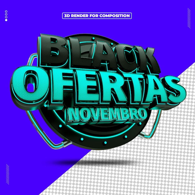 3D render Black Friday november aanbiedingen