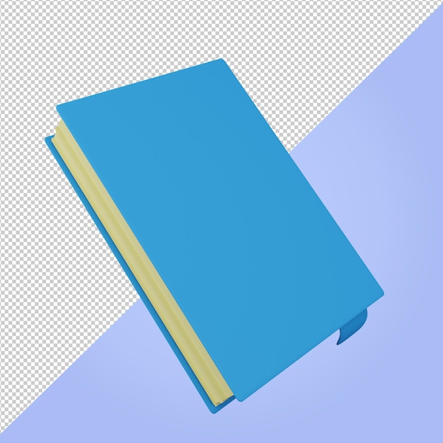 PSD 3d render blue book education icon