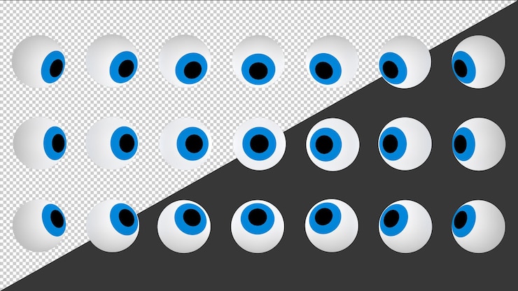 PSD 3d render of blue eyes