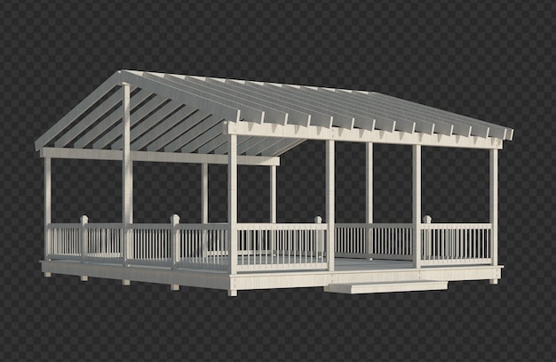 3D Render Bouwstructuur Geïsoleerd