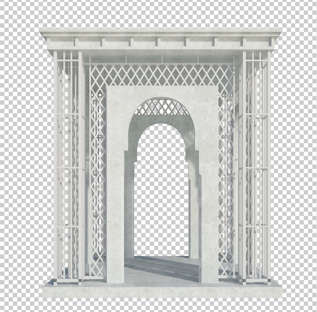 PSD 3d render bouwstructuur geïsoleerd