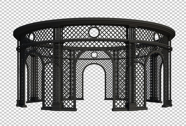 PSD 3d render bouwstructuur geïsoleerd