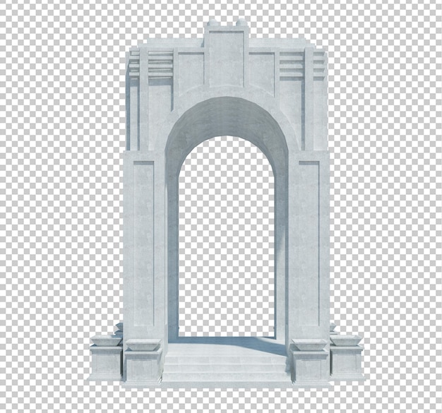 PSD 3d render bouwstructuur geïsoleerd