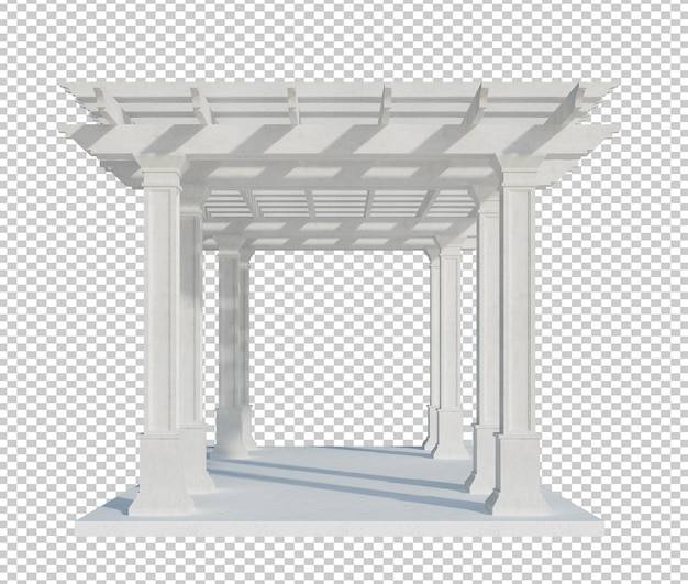 PSD 3d render bouwstructuur geïsoleerd