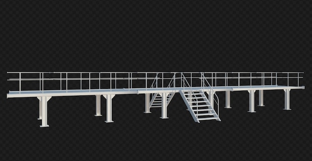 3d render bouwstructuur op geïsoleerd