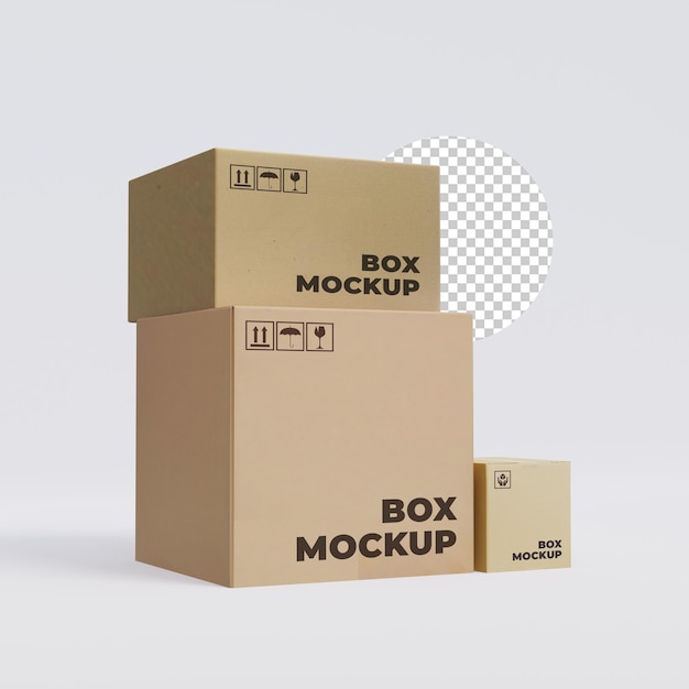 3d render box mockup