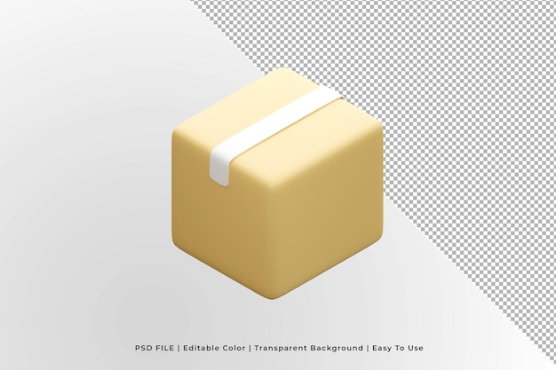 PSD 3d render box verpakking kantoorpakket