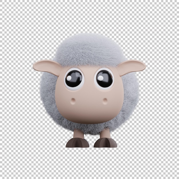 3d render bruin schaap