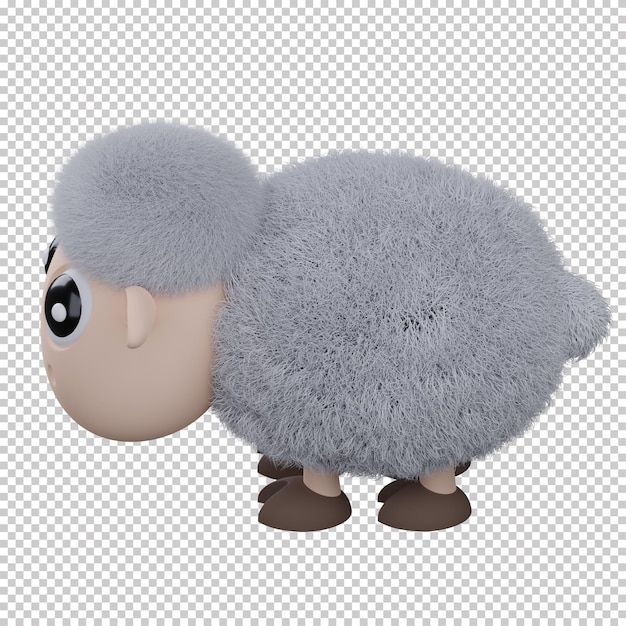 3d render bruin schaap