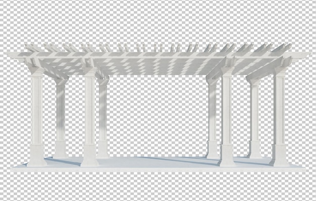 分離された3Dレンダリングの建物構造