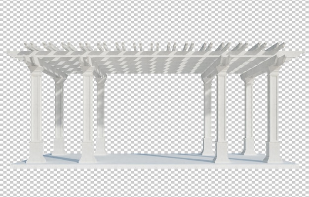 PSD 3d render building structure isolated